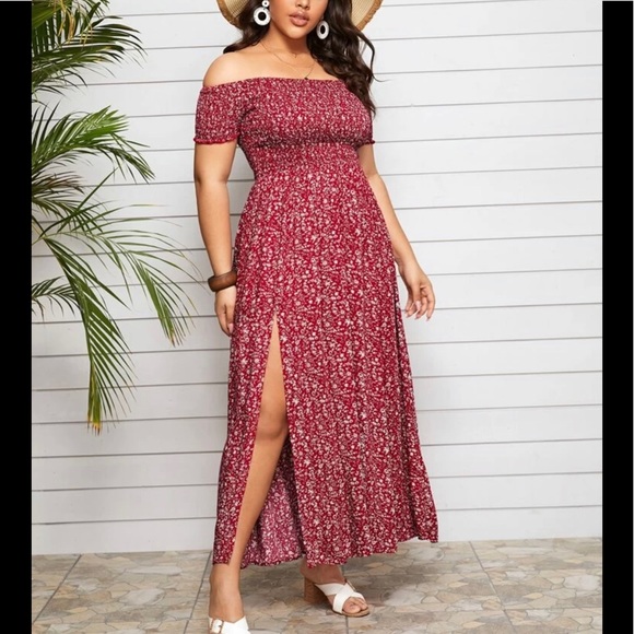 SHEIN Dresses & Skirts - Shein Off the Shoulder Maxi Boho Dress